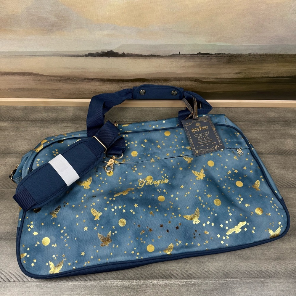 Pottery Barn Teen Harry Potter Enchanted Night Sky Jet-Set Duffle Bag Monogram